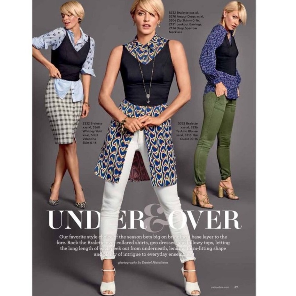 CAbi Amour Heart Print Shirt Button Down Sleeveless Dress - Picture 6 of 15